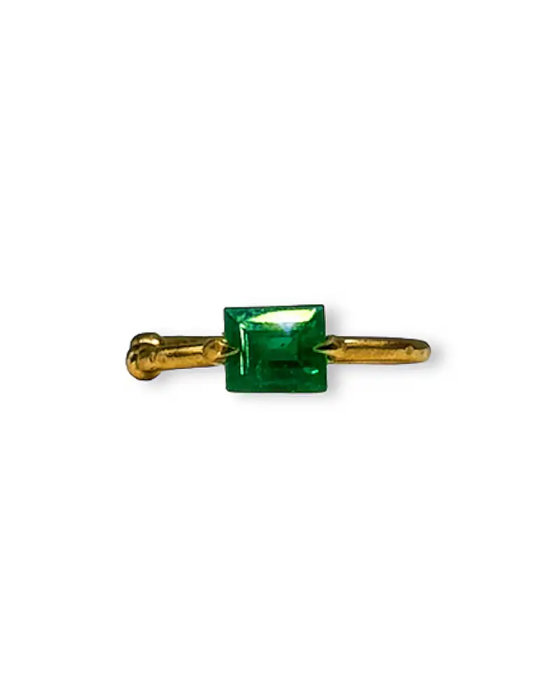Delicate Colombian emerald cuff